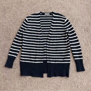 Madewell Merino Wool Blend Open Front Nautical Stripe Cardigan Womens XXS